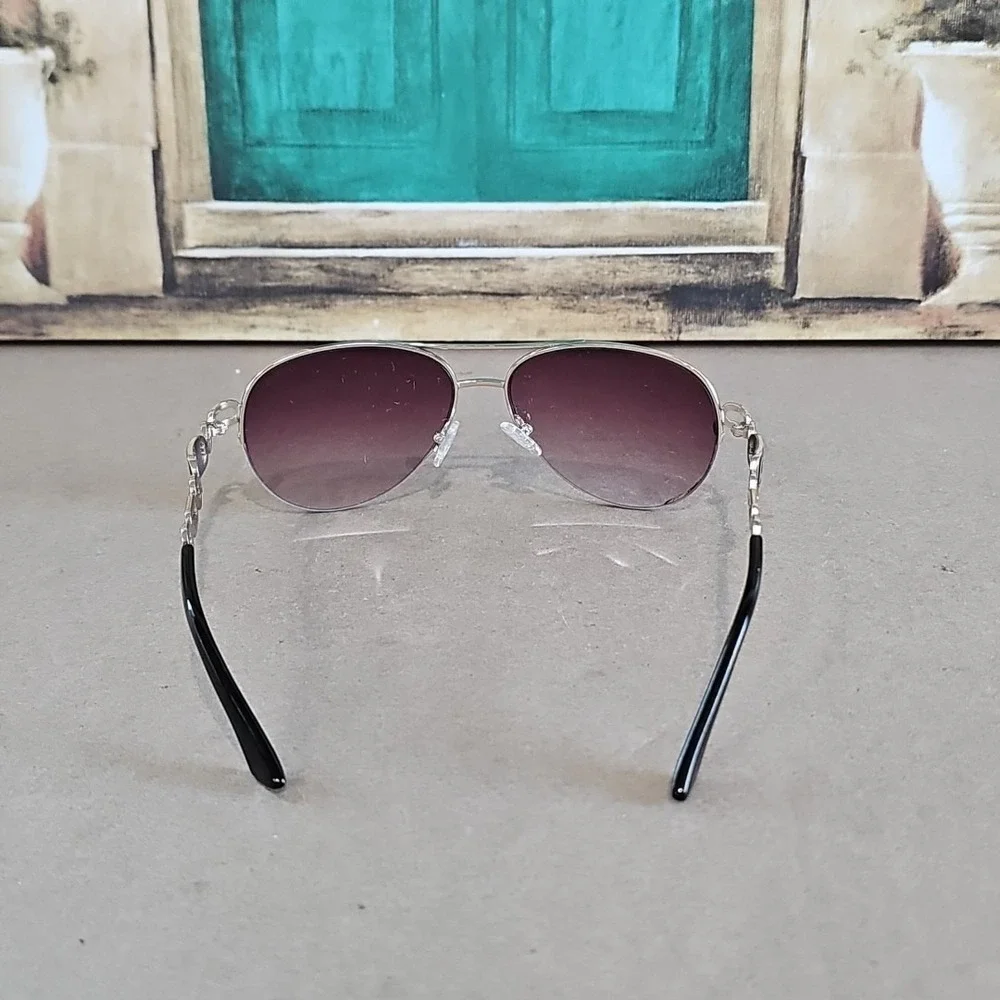 Guess Sunglass Mens Gold Metal Aviator, Brown Tortoise Gradient Frame GF0257 32F